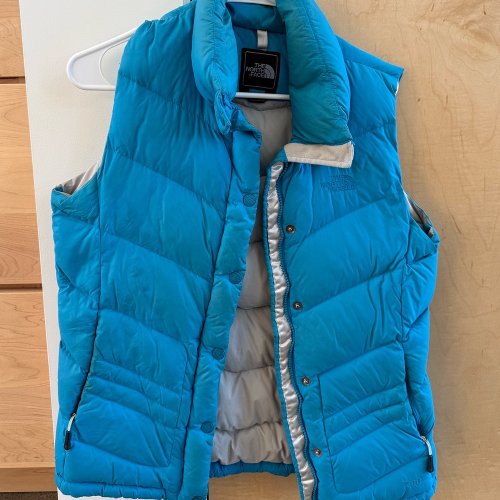 The North Face women’s vest, size medium, bright blue